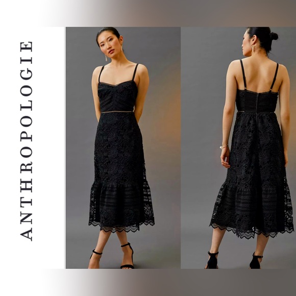 Slim Lace Midi Dress